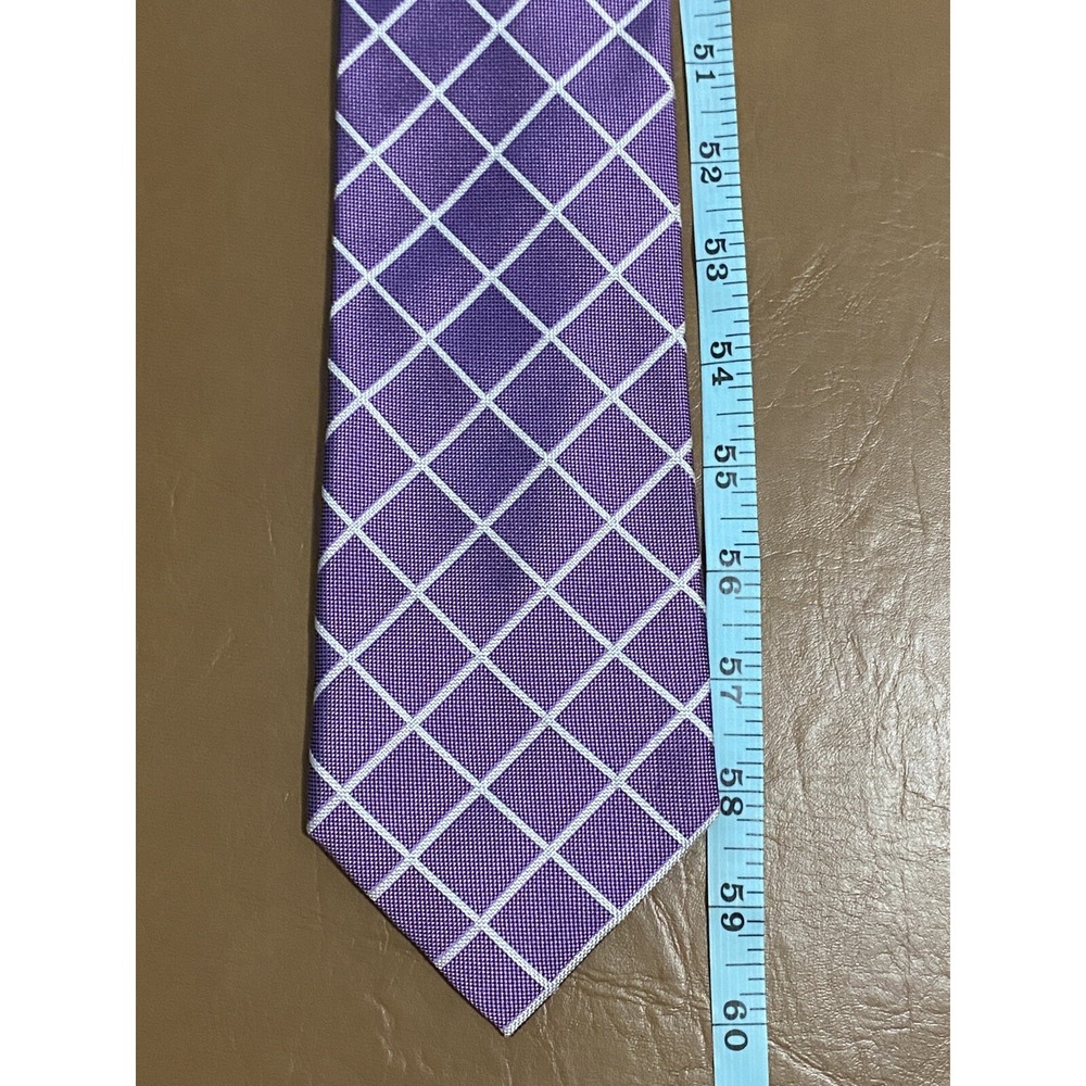 JOS A BANK Executive Collection 100% Silk Tie Silver/Purple Formal Dress‎ Tie - Picture 6 of 8
